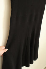 Ann Taylor Loft Black Ribbed Sleeveless Sweater Dress | L