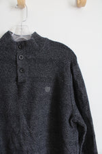 Chaps Navy & Gray Heathered Sweater | L