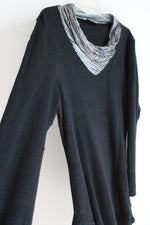 The Pyramid Collection Black Knit Tunic Dress | L