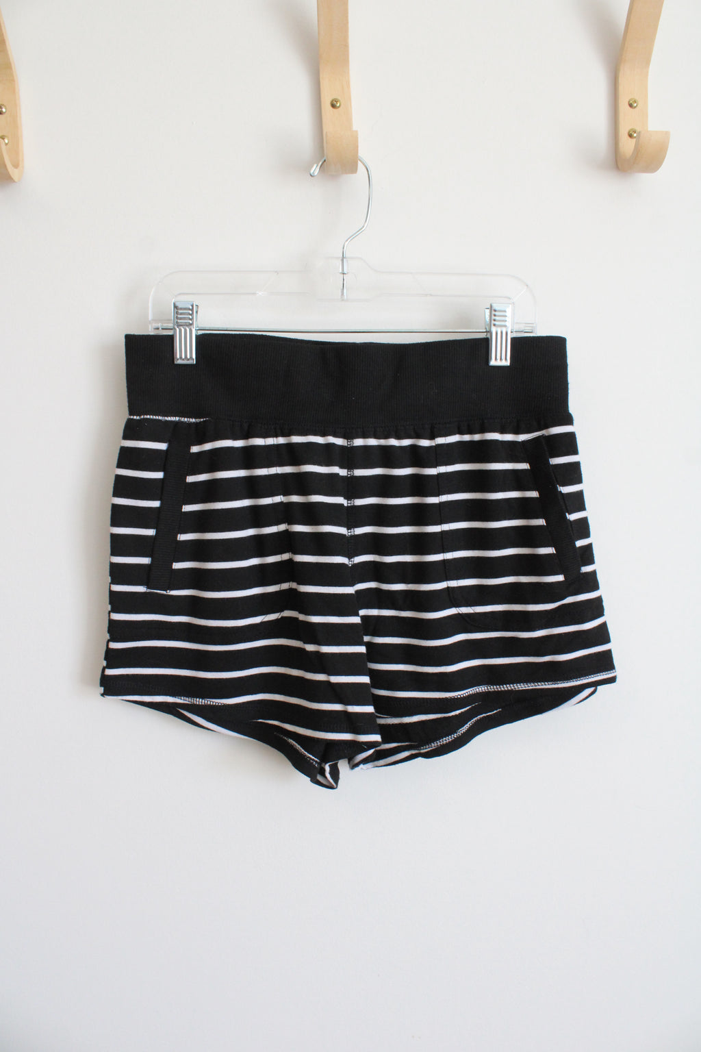 Athletic Works Black and White Striped Shorts | S (4-6)