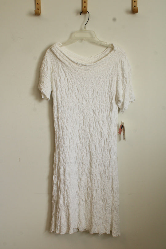 NEW Snowskins White Textured Dress | L