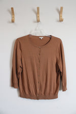 Talbots Brown Button Down Cardigan | XL