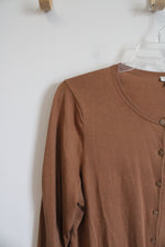Talbots Brown Button Down Cardigan | XL