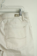 Lee Cream Regular Fit Mid Rise Capri Jeans | 14 Medium