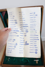 Vintage Thai Etched Bronze & Wood Flatware Set | Set Of 142