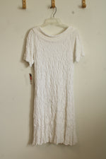 NEW Snowskins White Textured Dress | L