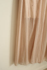 New Alexa B. Nights Gold Shimmer Maxi Dress with Ruffle Cold Shoulder Sleeve | 4-P