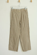 Billabong Gold Black Plaid Wide Leg Trousers | S