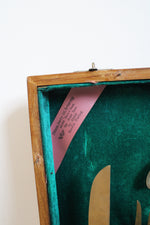 Vintage Thai Etched Bronze & Wood Flatware Set | Set Of 142