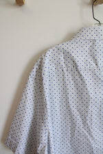 NEW Club Room White & Blue Star Patterned Button Down Shirt | XXL