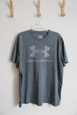 Under Armour Gray Heathered Logo Shirt | XL