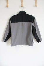Gap Gray Black Fleece Zip Up Jacket | 8