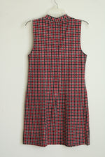 Sanctuary Clothing Red and Black Mod Check Dress | M