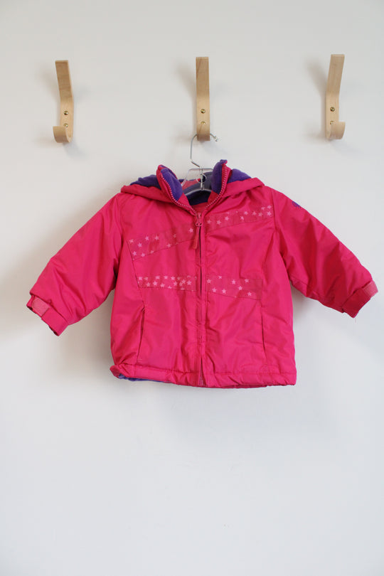 Weatherproof Pink & Purple Fleece Lined Winter Coat | 18 MO