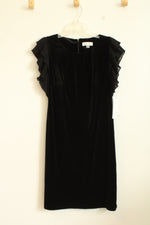 NEW Harper Rose Black Velvet Dress with Ruffle Sleeves | 14