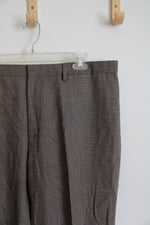 Banana Republic Classic Fit Brown Houndstooth Wool Dress Pants | 36X34