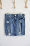Soho Denim Ripped Skirt | 0