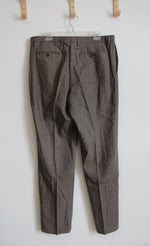 Banana Republic Classic Fit Brown Houndstooth Wool Dress Pants | 36X34