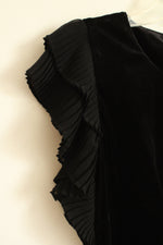 NEW Harper Rose Black Velvet Dress with Ruffle Sleeves | 14