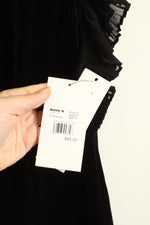 NEW Harper Rose Black Velvet Dress with Ruffle Sleeves | 14