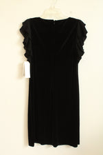 NEW Harper Rose Black Velvet Dress with Ruffle Sleeves | 14
