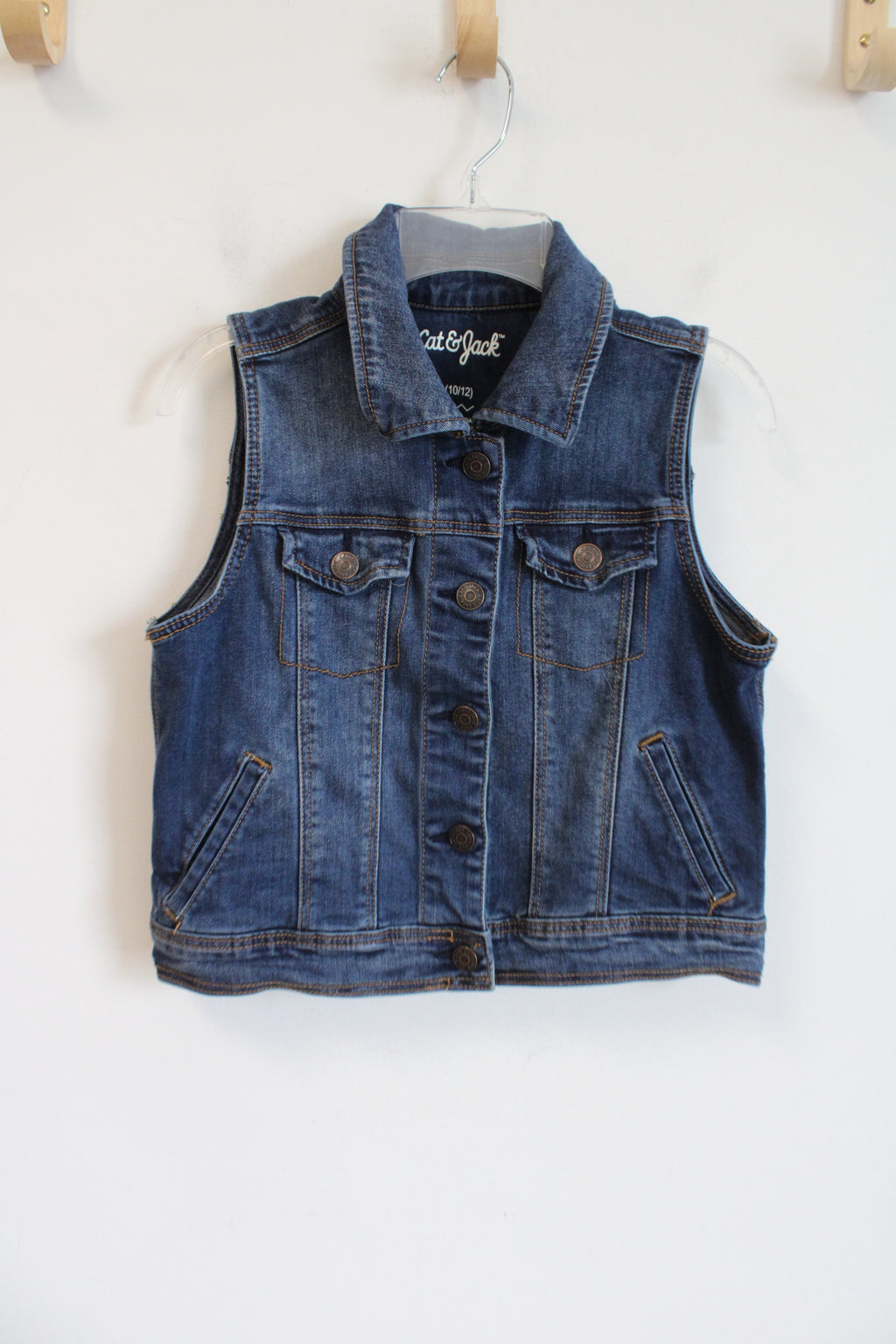 Cat & Jack Denim Vest | Youth L (10/12)