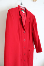 NEW Harve Benard Vintage Red Wool Trench Coat | 16