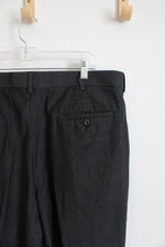 Perry Ellis Portfolio Charcoal Gray Plaid Dress Pants | 38X34