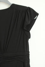Jones Wear Dress Black Sleeveless V-Neck Ruched Maxi Dress | 6