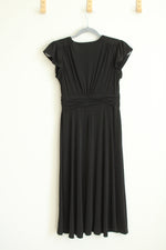 Jones Wear Dress Black Sleeveless V-Neck Ruched Maxi Dress | 6