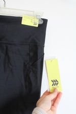 NEW All In Motion 7/8 Length High Rise Pocketed Black Legging | S