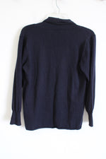 Premise Long Sleeved Blue Cardigan | XS