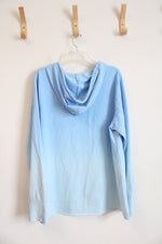 NEW Hanna & Gracie Blue Ombre Lightweight Hoodie | XXL