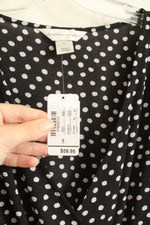 NEW Christopher and Banks Polka Dot Wrap Dress | S