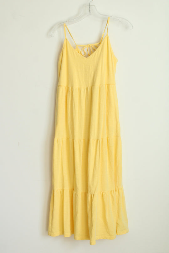 Old Navy Yellow Tiered Dress Midi Cami Swing Dress | M