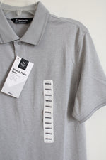 NEW Member's Mark Gray Stretch Pique Polo Gray Shirt | S