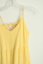 Old Navy Yellow Tiered Dress Midi Cami Swing Dress | M