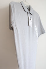 NEW Member's Mark Gray Stretch Pique Polo Gray Shirt | S