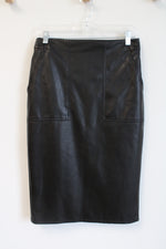 Banana Republic Vegan Leather Midi Skirt | 4