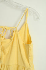 Old Navy Yellow Tiered Dress Midi Cami Swing Dress | M