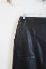 Banana Republic Vegan Leather Midi Skirt | 4