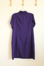 NEW Zenergie by Chico's Purple Shirt Dress with Buttons