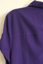 NEW Zenergie by Chico's Purple Shirt Dress with Buttons