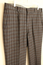 Jaymar Blue Gray and Red Plaid Wool Dress Pants | 38 x 31