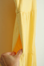 Old Navy Yellow Tiered Dress Midi Cami Swing Dress | M