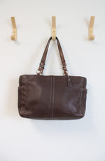 Coach Vintage Chocolate Brown Leather Shoulder Tote F11347 Purse