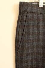 Jaymar Blue Gray and Red Plaid Wool Dress Pants | 38 x 31