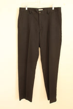 Izod Ribbed Black Dress Pants | 34 x 34