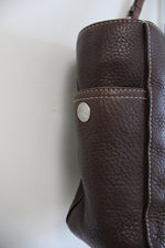 Coach Vintage Chocolate Brown Leather Shoulder Tote F11347 Purse