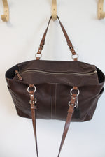 Coach Vintage Chocolate Brown Leather Shoulder Tote F11347 Purse